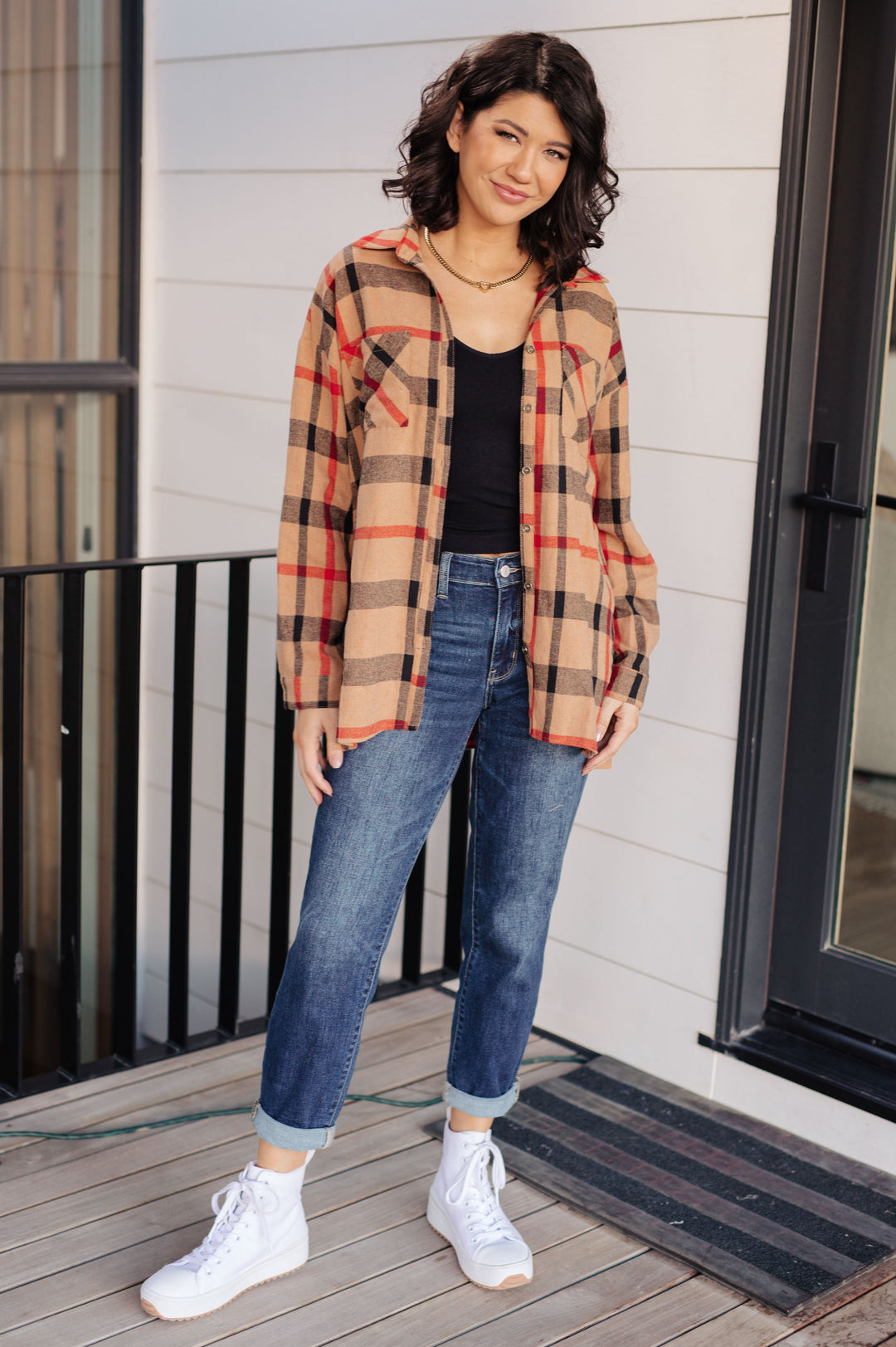 Is It Really Oversized Plaid Button Up-Tops-Ave Shops-[option4]-[option5]-[option6]-[option7]-[option8]-Shop-Boutique-Clothing-for-Women-Online