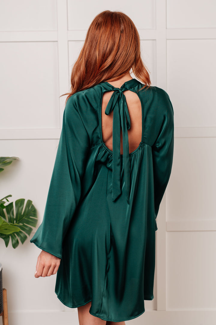 Isn't It Lovely Poly Satin Butterfly Sleeve Dress-Dresses-Ave Shops-[option4]-[option5]-[option6]-[option7]-[option8]-Shop-Boutique-Clothing-for-Women-Online