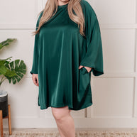 Isn't It Lovely Poly Satin Butterfly Sleeve Dress-Dresses-Ave Shops-[option4]-[option5]-[option6]-[option7]-[option8]-Shop-Boutique-Clothing-for-Women-Online