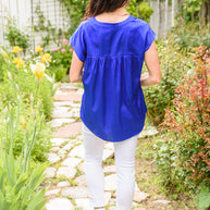 Isn't it Ironic Shirt in Blue-Womens-Ave Shops-[option4]-[option5]-[option6]-[option7]-[option8]-Shop-Boutique-Clothing-for-Women-Online