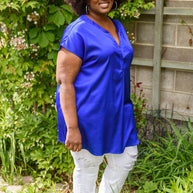 Isn't it Ironic Shirt in Blue-Womens-Ave Shops-[option4]-[option5]-[option6]-[option7]-[option8]-Shop-Boutique-Clothing-for-Women-Online