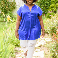 Isn't it Ironic Shirt in Blue-Womens-Ave Shops-[option4]-[option5]-[option6]-[option7]-[option8]-Shop-Boutique-Clothing-for-Women-Online