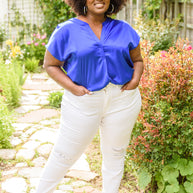 Isn't it Ironic Shirt in Blue-Womens-Ave Shops-[option4]-[option5]-[option6]-[option7]-[option8]-Shop-Boutique-Clothing-for-Women-Online