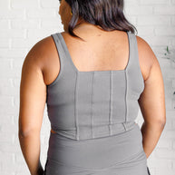 Rae Mode It's All About the Balance Twill Square Neck Crop Top in Titanium-Tops-Ave Shops-[option4]-[option5]-[option6]-[option7]-[option8]-Shop-Boutique-Clothing-for-Women-Online