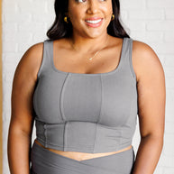 Rae Mode It's All About the Balance Twill Square Neck Crop Top in Titanium-Tops-Ave Shops-[option4]-[option5]-[option6]-[option7]-[option8]-Shop-Boutique-Clothing-for-Women-Online