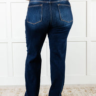 Judy Blue Jacqueline Mid Rise Frayed Hem Straight Leg Jean-Denim-Ave Shops-[option4]-[option5]-[option6]-[option7]-[option8]-Shop-Boutique-Clothing-for-Women-Online