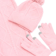 Jane Frost Beanie, Glove, and Scarf Set in Pink-Accessories-Ave Shops-[option4]-[option5]-[option6]-[option7]-[option8]-Shop-Boutique-Clothing-for-Women-Online