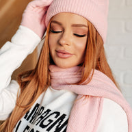 Jane Frost Beanie, Glove, and Scarf Set in Pink-Accessories-Ave Shops-[option4]-[option5]-[option6]-[option7]-[option8]-Shop-Boutique-Clothing-for-Women-Online