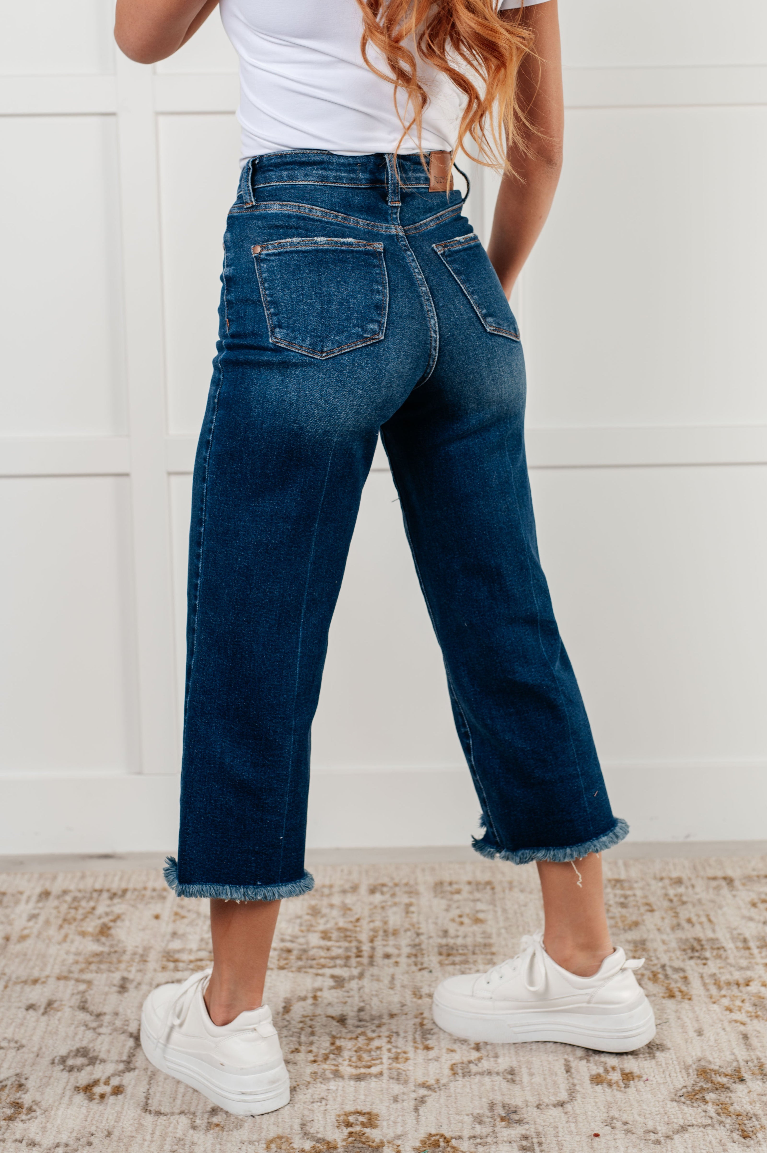 Judy Blue Janice High Rise Button Fly Wide Leg Crop Jeans-Womens-Ave Shops-[option4]-[option5]-[option6]-[option7]-[option8]-Shop-Boutique-Clothing-for-Women-Online