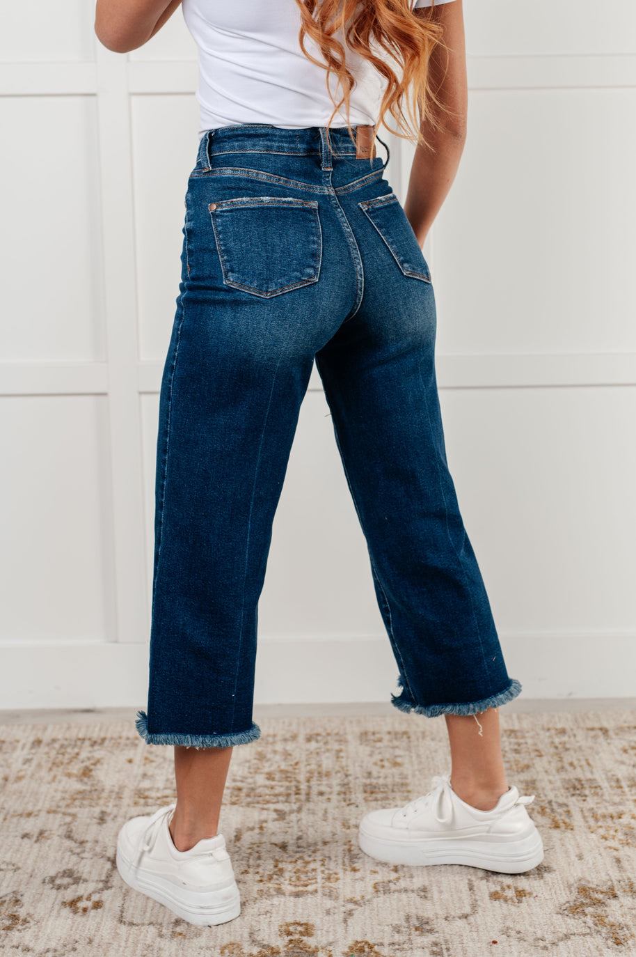 Judy Blue Janice High Rise Button Fly Wide Leg Crop Jeans-Womens-Ave Shops-[option4]-[option5]-[option6]-[option7]-[option8]-Shop-Boutique-Clothing-for-Women-Online