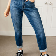 Judy Blue London Midrise Cuffed Boyfriend Jeans-Womens-Ave Shops-[option4]-[option5]-[option6]-[option7]-[option8]-Shop-Boutique-Clothing-for-Women-Online