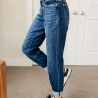 Judy Blue London Midrise Cuffed Boyfriend Jeans-Womens-Ave Shops-[option4]-[option5]-[option6]-[option7]-[option8]-Shop-Boutique-Clothing-for-Women-Online