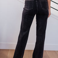 Judy Blue Joan High Rise Control Top Straight Jeans in Washed Black-Denim-Ave Shops-[option4]-[option5]-[option6]-[option7]-[option8]-Shop-Boutique-Clothing-for-Women-Online