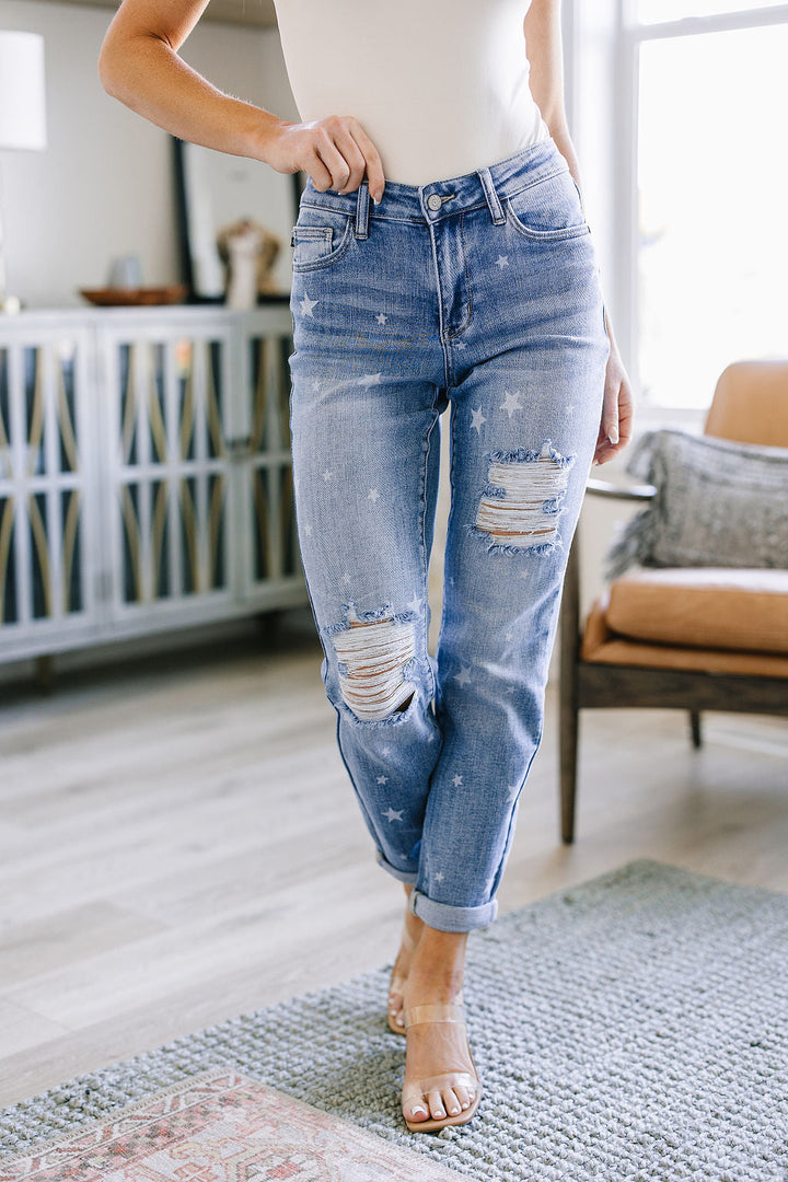 Judy Blue Juliet Star Crossed Boyfriend Jeans-Denim-Ave Shops-[option4]-[option5]-[option6]-[option7]-[option8]-Shop-Boutique-Clothing-for-Women-Online