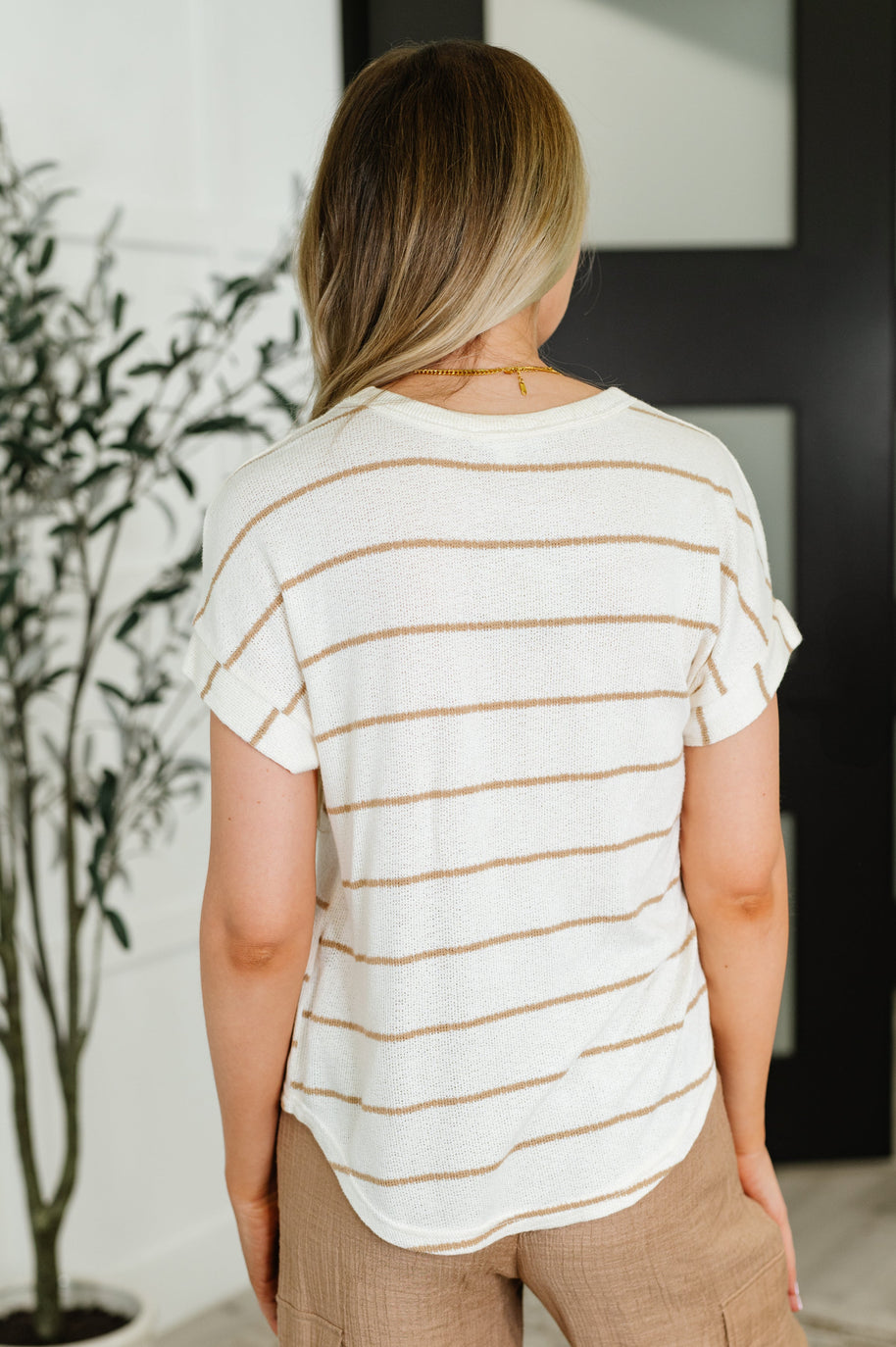 Jump Into It Textured Knit Top in Mocha Stripe-Womens-Ave Shops-[option4]-[option5]-[option6]-[option7]-[option8]-Shop-Boutique-Clothing-for-Women-Online