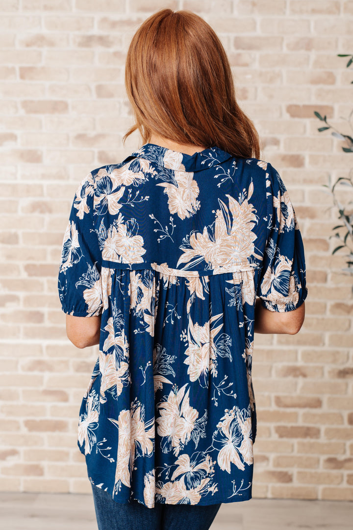 Just Coasting Floral Blouse-Tops-Ave Shops-[option4]-[option5]-[option6]-[option7]-[option8]-Shop-Boutique-Clothing-for-Women-Online