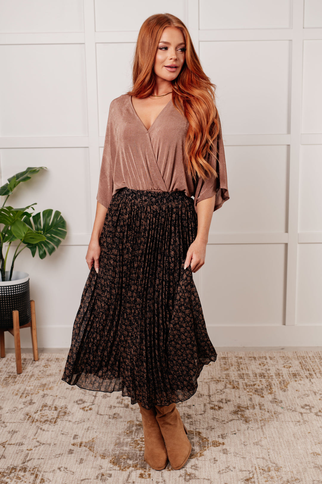 Just What You Wanted Floral Print Pleated Skirt-Bottoms-Ave Shops-[option4]-[option5]-[option6]-[option7]-[option8]-Shop-Boutique-Clothing-for-Women-Online