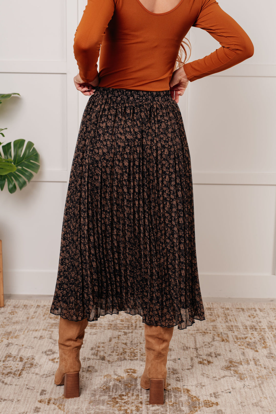 Just What You Wanted Floral Print Pleated Skirt-Bottoms-Ave Shops-[option4]-[option5]-[option6]-[option7]-[option8]-Shop-Boutique-Clothing-for-Women-Online