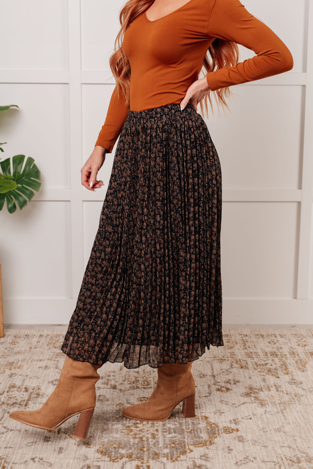 Just What You Wanted Floral Print Pleated Skirt-Bottoms-Ave Shops-[option4]-[option5]-[option6]-[option7]-[option8]-Shop-Boutique-Clothing-for-Women-Online