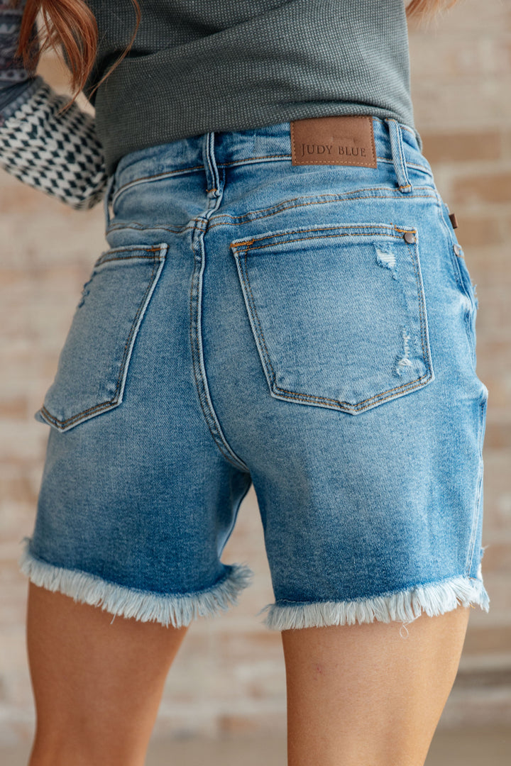 Kara High Rise Rigid Magic Button Fly Cutoff Shorts-Womens-Ave Shops-[option4]-[option5]-[option6]-[option7]-[option8]-Shop-Boutique-Clothing-for-Women-Online