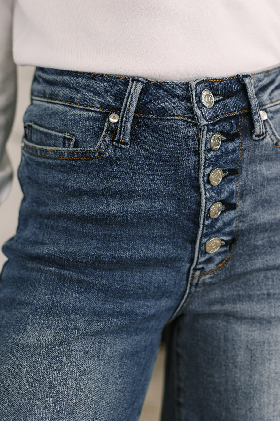 Karla High Waist Column Straight Button-Fly & Back Welt Pkts-Womens-Ave Shops-[option4]-[option5]-[option6]-[option7]-[option8]-Shop-Boutique-Clothing-for-Women-Online