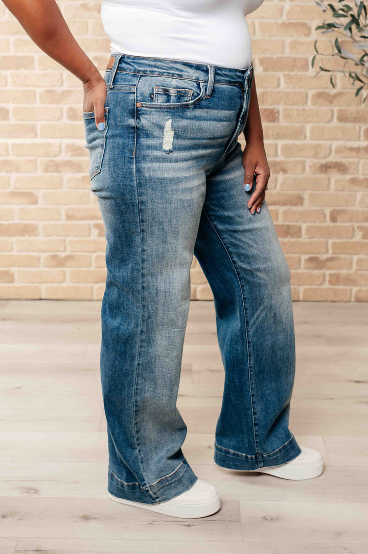Judy Blue Katrina High Waist Distressed Denim Trousers-Denim-Ave Shops-[option4]-[option5]-[option6]-[option7]-[option8]-Shop-Boutique-Clothing-for-Women-Online