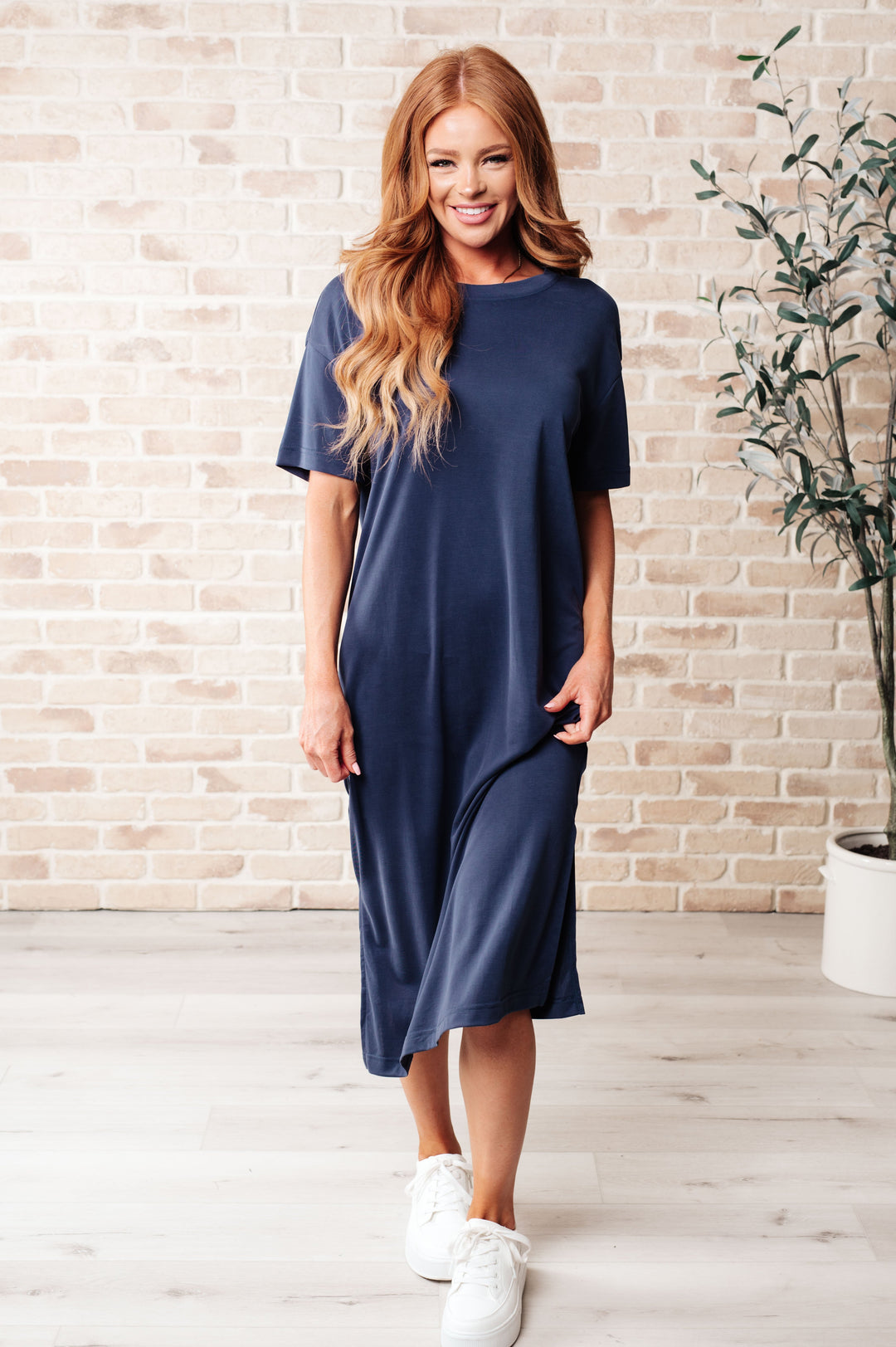 Keeping It Chill Drop Shoulder Maxi Dress in Dark Night-Dresses-Ave Shops-[option4]-[option5]-[option6]-[option7]-[option8]-Shop-Boutique-Clothing-for-Women-Online