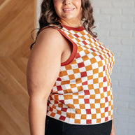 Keeping Score Checkered Tank-Tops-Ave Shops-[option4]-[option5]-[option6]-[option7]-[option8]-Shop-Boutique-Clothing-for-Women-Online