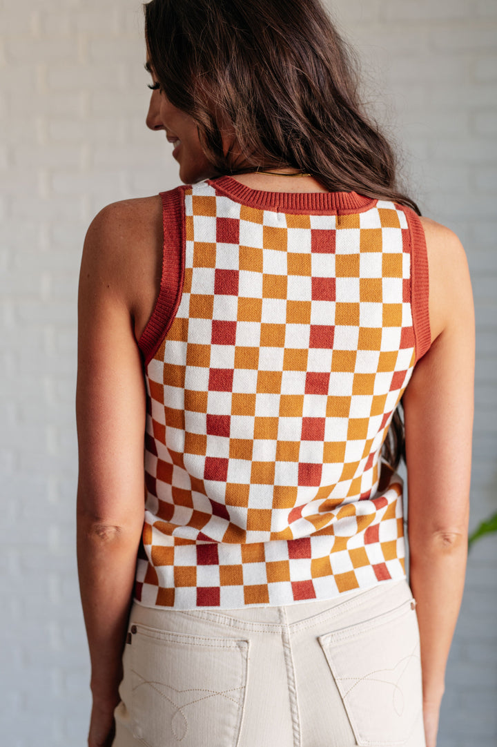 Keeping Score Checkered Tank-Tops-Ave Shops-[option4]-[option5]-[option6]-[option7]-[option8]-Shop-Boutique-Clothing-for-Women-Online