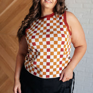 Keeping Score Checkered Tank-Tops-Ave Shops-[option4]-[option5]-[option6]-[option7]-[option8]-Shop-Boutique-Clothing-for-Women-Online