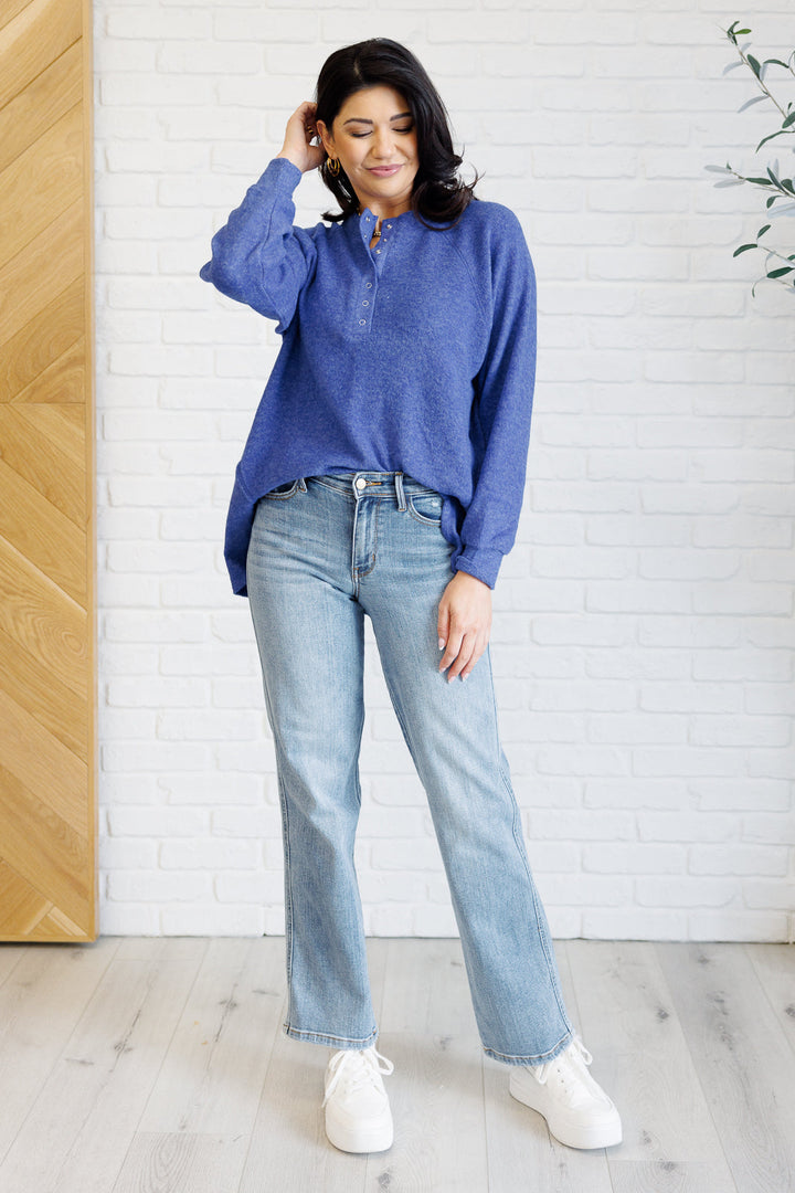 Zenana Keeping it Real Brushed Melange Hacci Long Sleeve Tee in Bright Blue-Tops-Ave Shops-[option4]-[option5]-[option6]-[option7]-[option8]-Shop-Boutique-Clothing-for-Women-Online