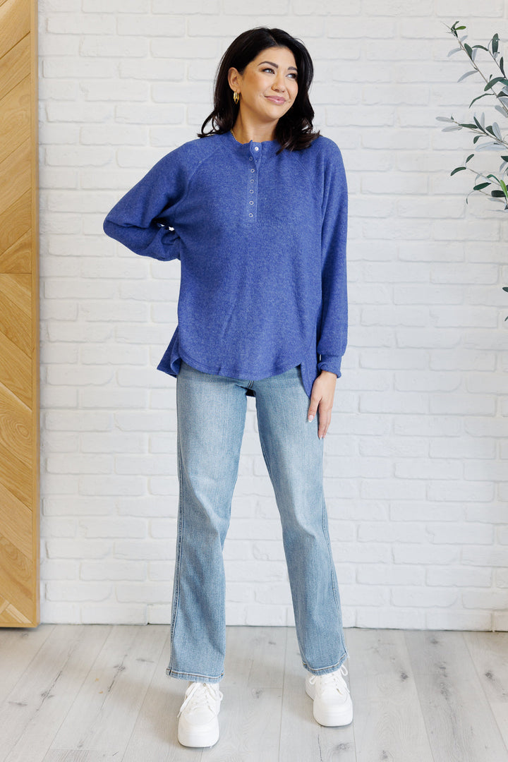 Zenana Keeping it Real Brushed Melange Hacci Long Sleeve Tee in Bright Blue-Tops-Ave Shops-[option4]-[option5]-[option6]-[option7]-[option8]-Shop-Boutique-Clothing-for-Women-Online