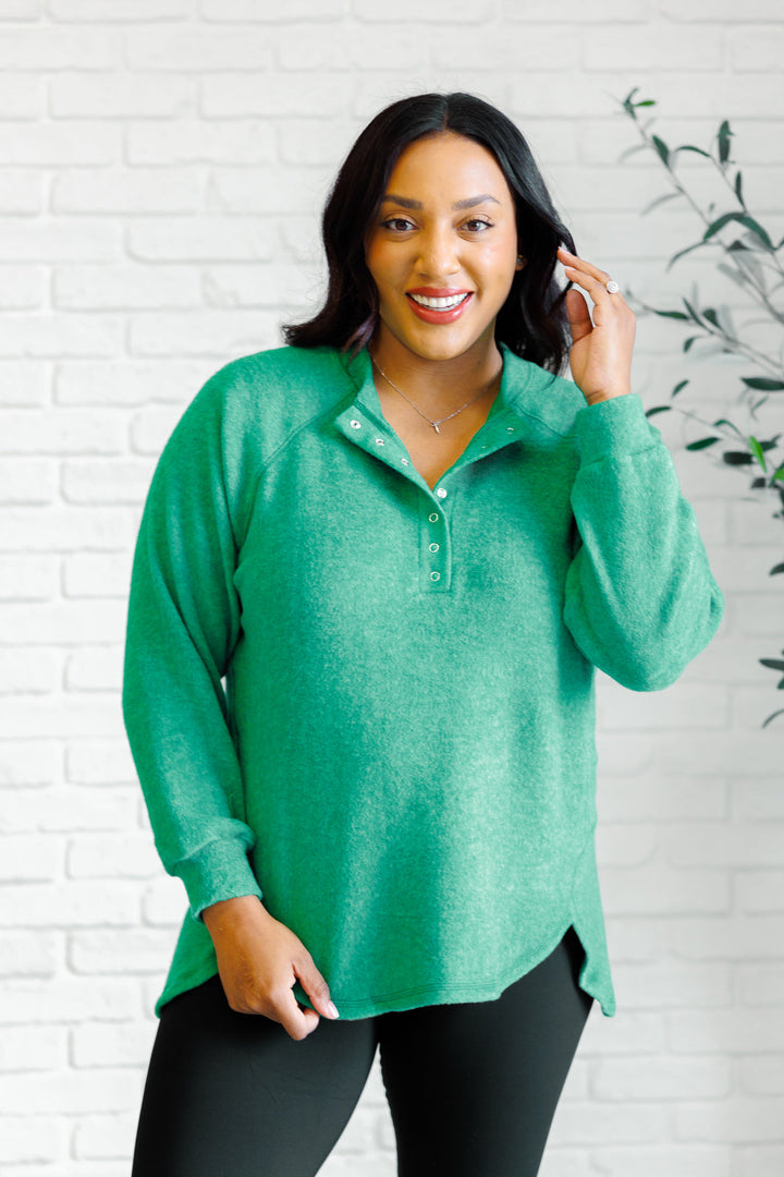 Zenana Keeping it Real Brushed Melange Hacci Long Sleeve Tee in Forest-Tops-Ave Shops-[option4]-[option5]-[option6]-[option7]-[option8]-Shop-Boutique-Clothing-for-Women-Online