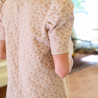 Kelsi Jacquard Puff Sleeve Top In Tan-Womens-Ave Shops-[option4]-[option5]-[option6]-[option7]-[option8]-Shop-Boutique-Clothing-for-Women-Online