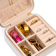 Kept and Carried Velvet Jewelry Box in Ivory-Accessories-Ave Shops-[option4]-[option5]-[option6]-[option7]-[option8]-Shop-Boutique-Clothing-for-Women-Online