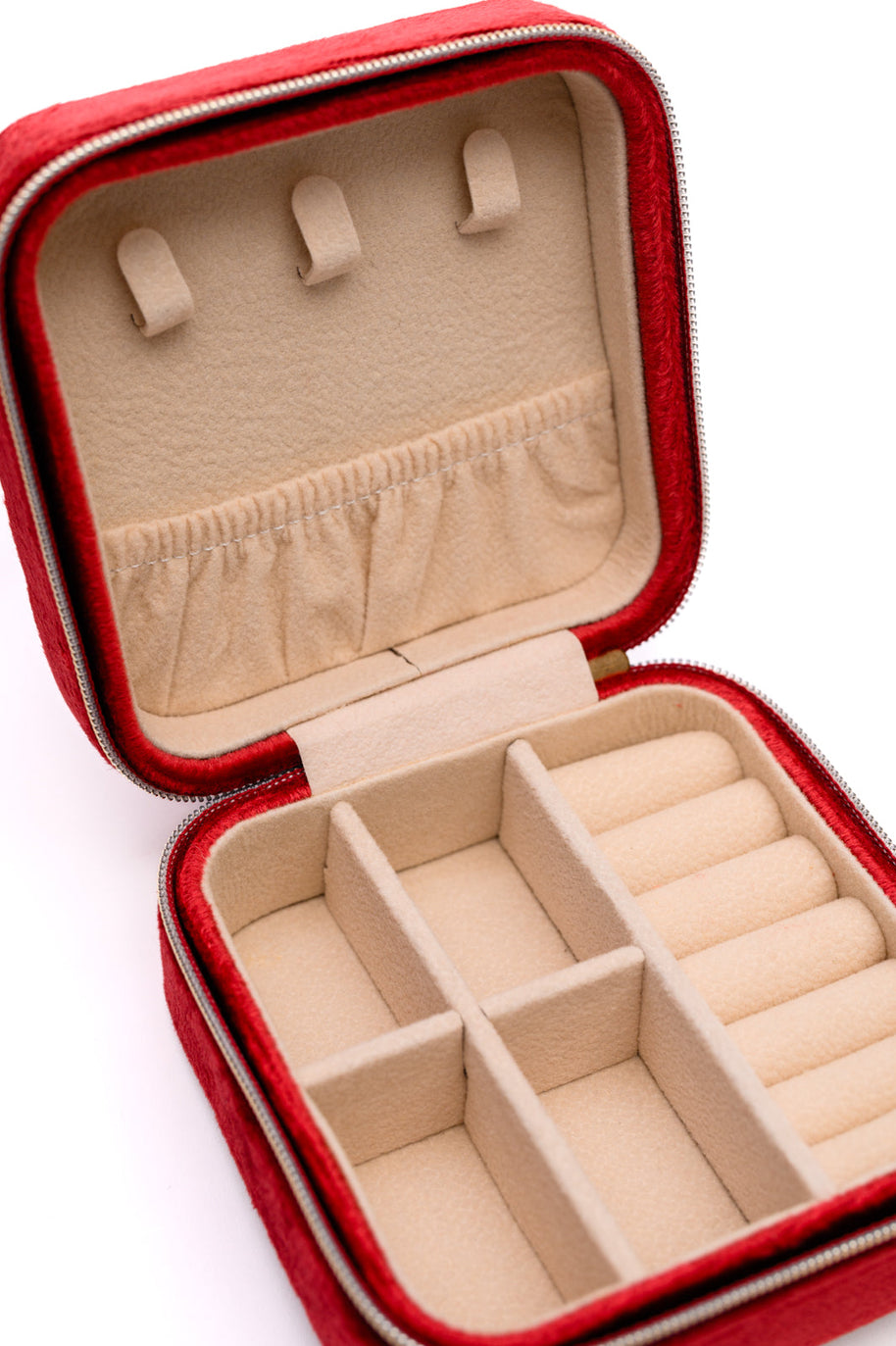 Kept and Carried Velvet Jewelry Box in Red-Accessories-Ave Shops-[option4]-[option5]-[option6]-[option7]-[option8]-Shop-Boutique-Clothing-for-Women-Online