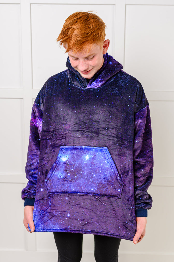 Kids Oversized Hoodie Blanket in Starry Sky-Layers-Ave Shops-OS-[option4]-[option5]-[option6]-[option7]-[option8]-Shop-Boutique-Clothing-for-Women-Online