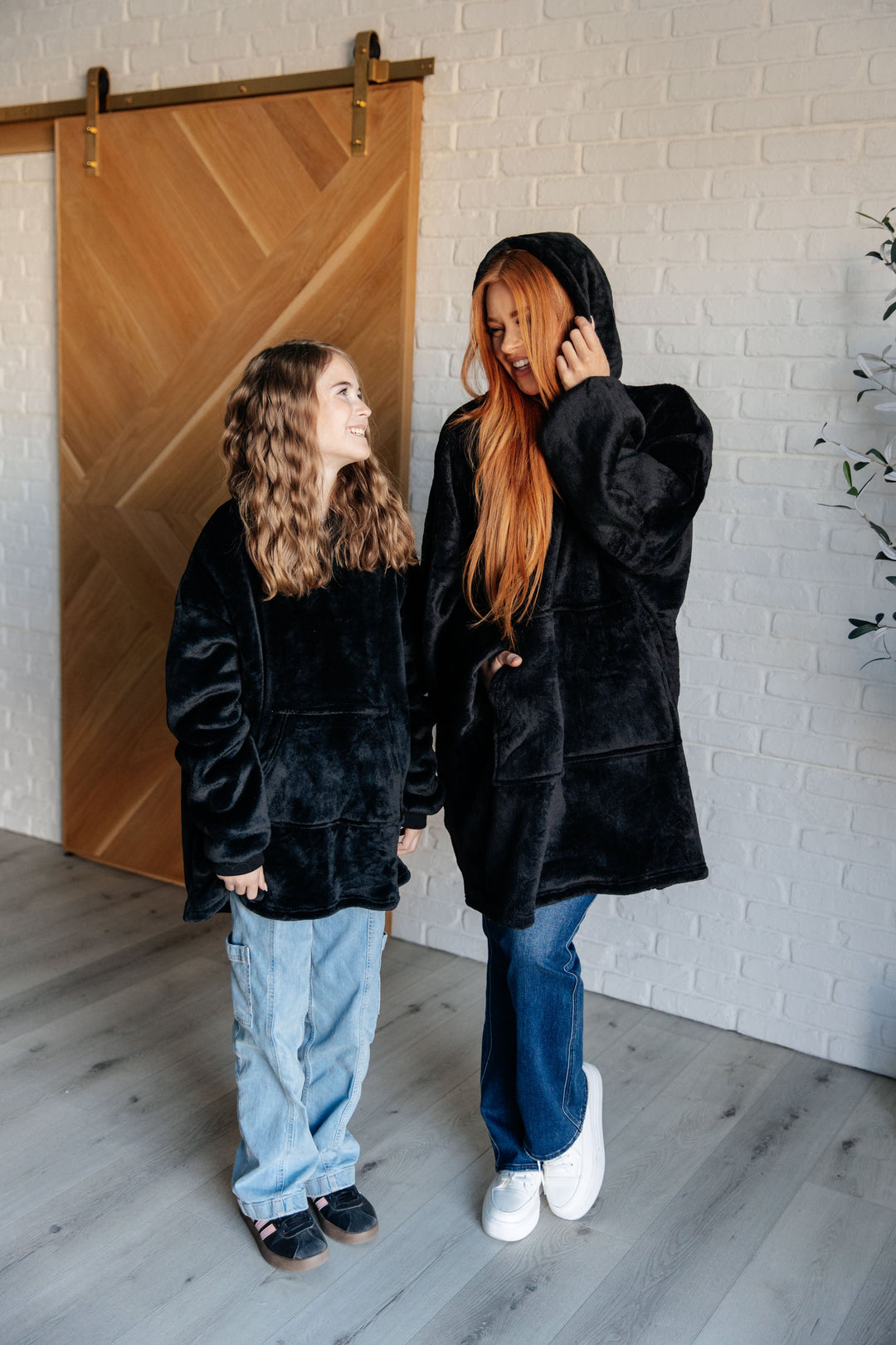 Kids Oversized Hoodie Blanket in Black-Layers-Ave Shops-OS-[option4]-[option5]-[option6]-[option7]-[option8]-Shop-Boutique-Clothing-for-Women-Online