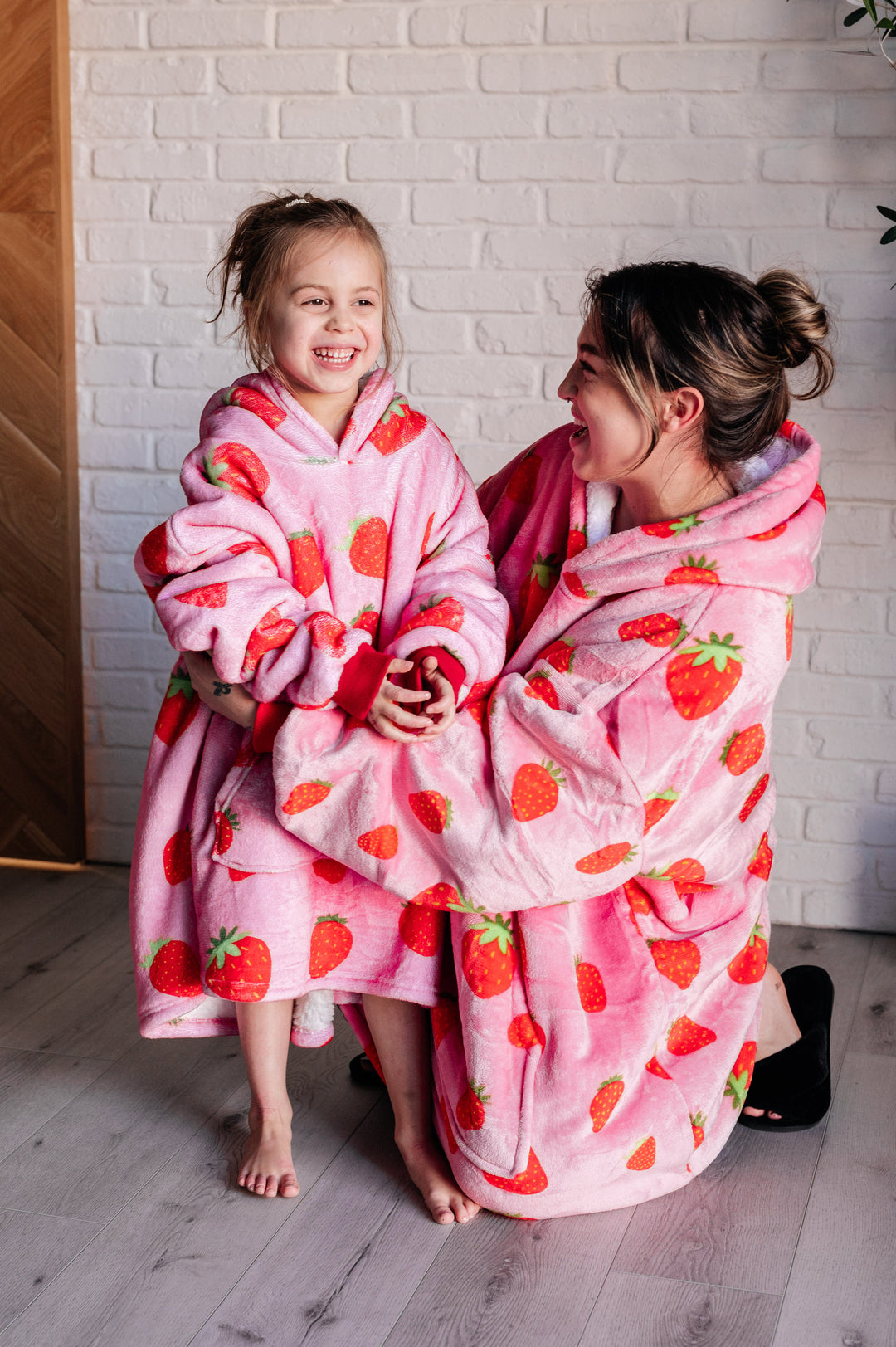 Kids Oversized Hoodie Blanket in Strawberry-Layers-Ave Shops-OS-[option4]-[option5]-[option6]-[option7]-[option8]-Shop-Boutique-Clothing-for-Women-Online