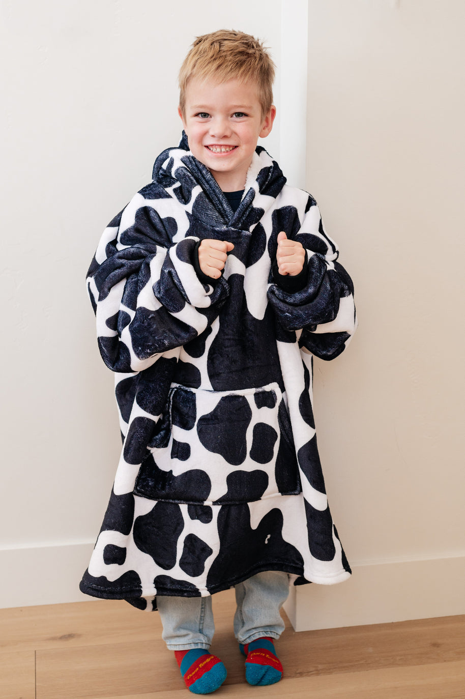 Kids Oversized Hoodie Blanket in Cow-Layers-Ave Shops-[option4]-[option5]-[option6]-[option7]-[option8]-Shop-Boutique-Clothing-for-Women-Online