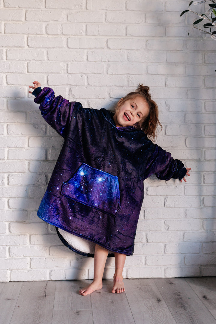 Kids Oversized Hoodie Blanket in Starry Sky-Layers-Ave Shops-OS-[option4]-[option5]-[option6]-[option7]-[option8]-Shop-Boutique-Clothing-for-Women-Online