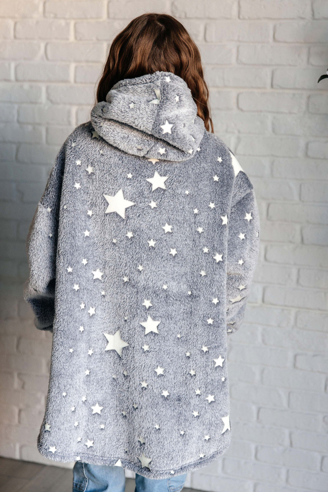 Kids Oversized Hoodie Blanket in Grey Stars-Layers-Ave Shops-OS-[option4]-[option5]-[option6]-[option7]-[option8]-Shop-Boutique-Clothing-for-Women-Online