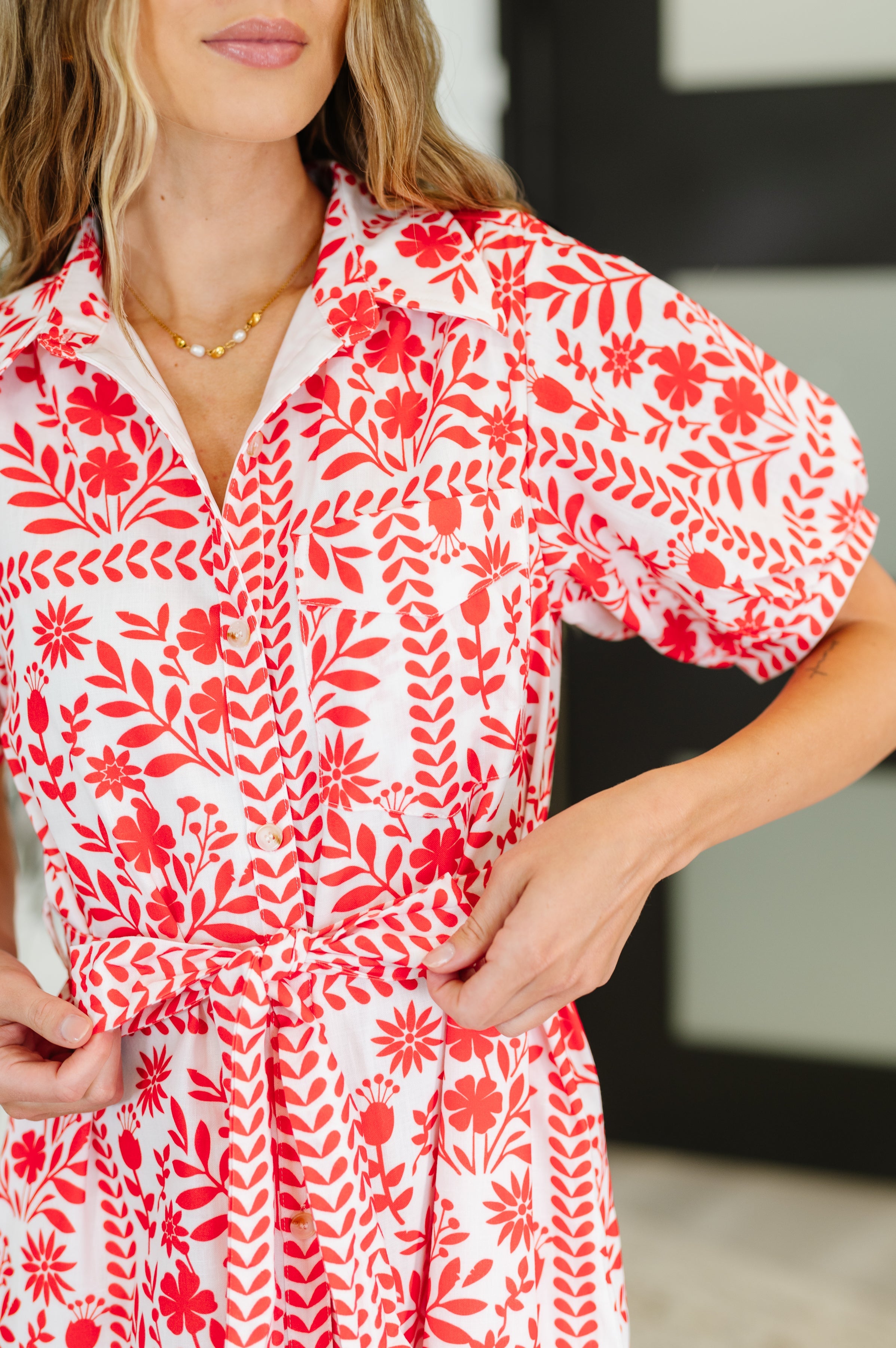 La Femme Hour Collared Button Down Dress-Womens-Ave Shops-[option4]-[option5]-[option6]-[option7]-[option8]-Shop-Boutique-Clothing-for-Women-Online