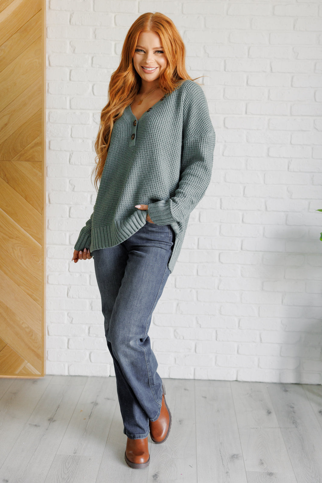 Lakeside View Drop Shoulder Sweater in Sage-Tops-Ave Shops-[option4]-[option5]-[option6]-[option7]-[option8]-Shop-Boutique-Clothing-for-Women-Online