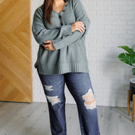 Lakeside View Drop Shoulder Sweater in Sage-Tops-Ave Shops-[option4]-[option5]-[option6]-[option7]-[option8]-Shop-Boutique-Clothing-for-Women-Online