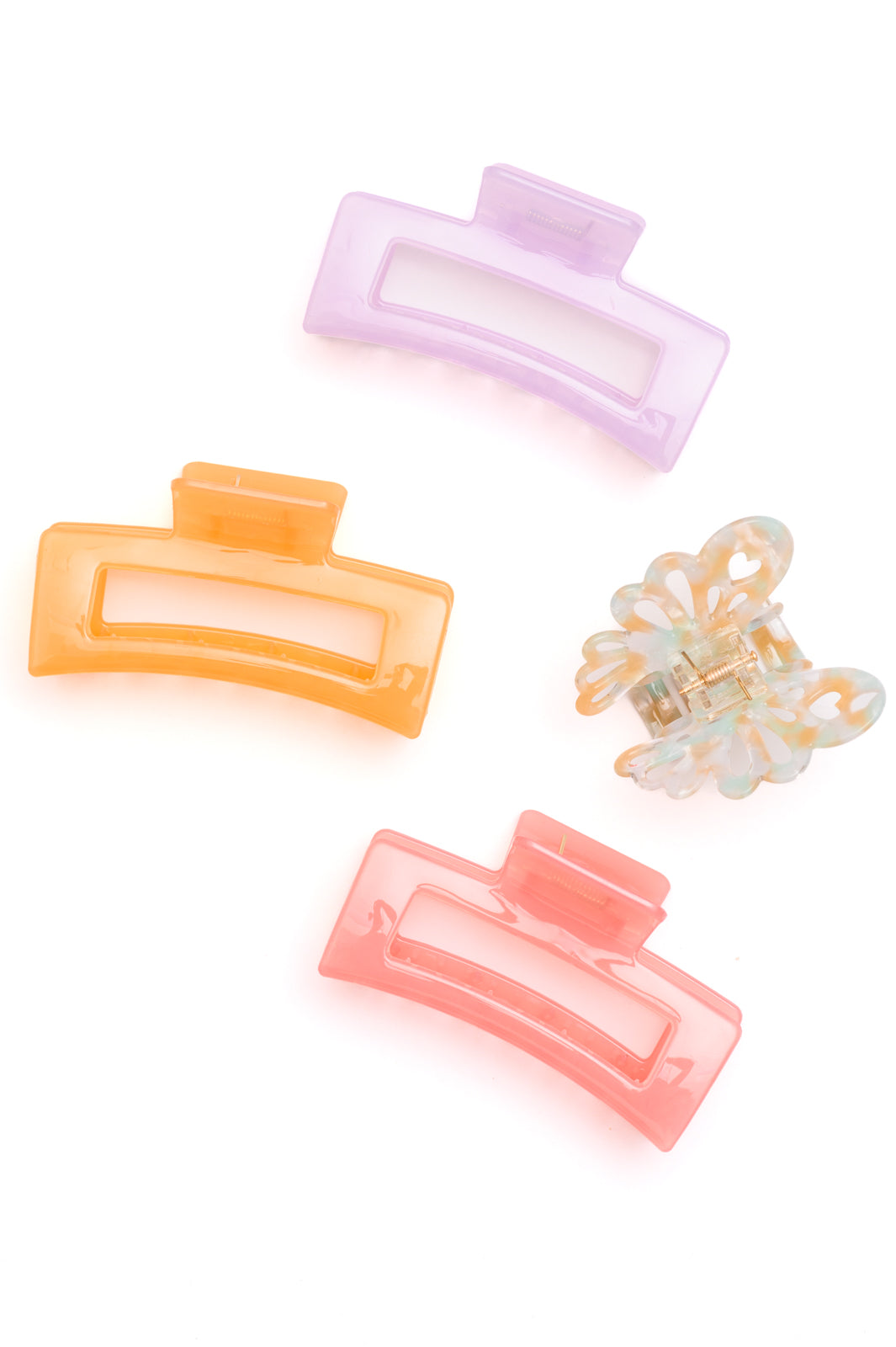 Large Jelly Claw Clip Set of 4-Accessories-Ave Shops-OS-[option4]-[option5]-[option6]-[option7]-[option8]-Shop-Boutique-Clothing-for-Women-Online