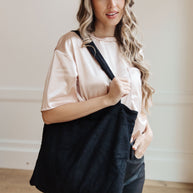 Last Minute Corduroy Tote in Black-Accessories-Ave Shops-[option4]-[option5]-[option6]-[option7]-[option8]-Shop-Boutique-Clothing-for-Women-Online