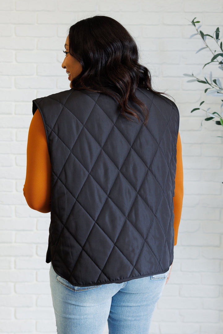 Layering Queen Quilted Puffer Vest in Black-Layers-Ave Shops-[option4]-[option5]-[option6]-[option7]-[option8]-Shop-Boutique-Clothing-for-Women-Online