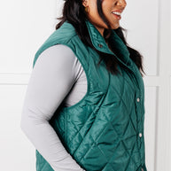 Layering Queen Quilted Puffer Vest in Hunter Green-Layers-Ave Shops-[option4]-[option5]-[option6]-[option7]-[option8]-Shop-Boutique-Clothing-for-Women-Online