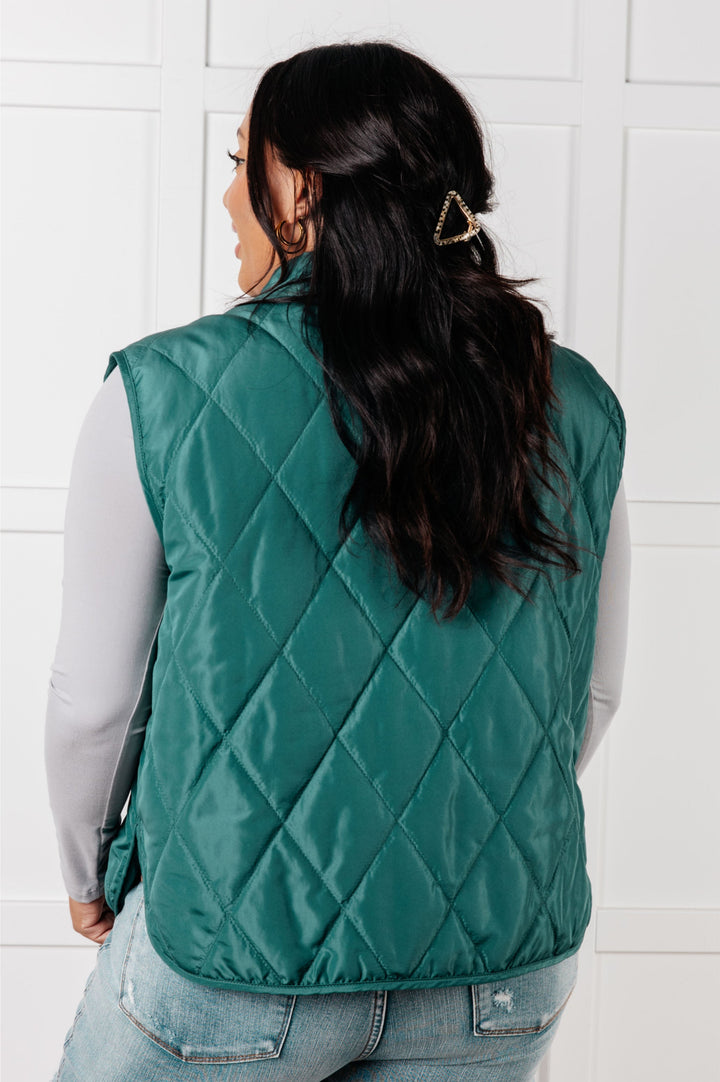 Layering Queen Quilted Puffer Vest in Hunter Green-Layers-Ave Shops-[option4]-[option5]-[option6]-[option7]-[option8]-Shop-Boutique-Clothing-for-Women-Online